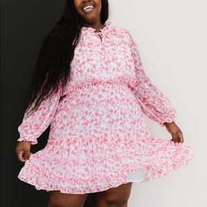 FLORAL TIERED RUFFLE DRESS